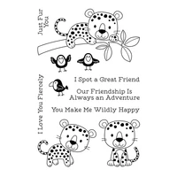 loveable leopards transparent clear silicone stampseal for diy scrapbookingphoto album decorative clear stamp
