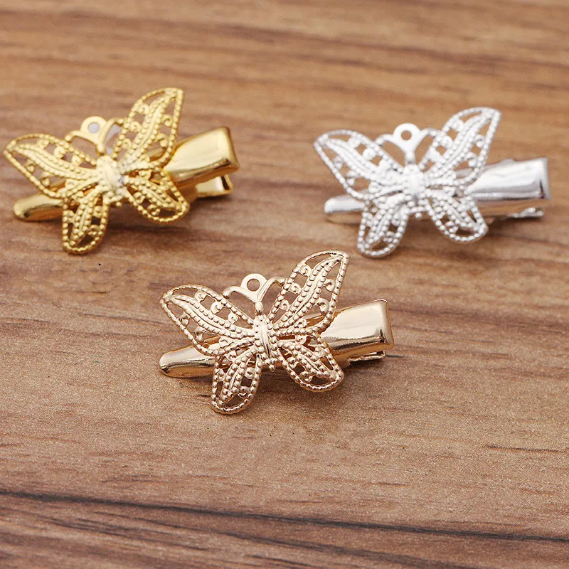 30 штук металлическая латунь филигранные граненые заколка для волос установка DIY