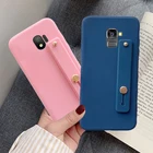 Силиконовый чехол с ремешком на запястье для samsung galaxy j8 j7 pro j6 j5 j4 j2 A6 A8 plus 2018 2017 2016 2015, чехол с держателем для телефона