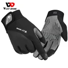 Велосипедные перчатки WEST BIKING, зимние, теплые, с пальцами, для сенсорного экрана, для мужчин, женщин, для бега, рыбалки, горного велоспорта