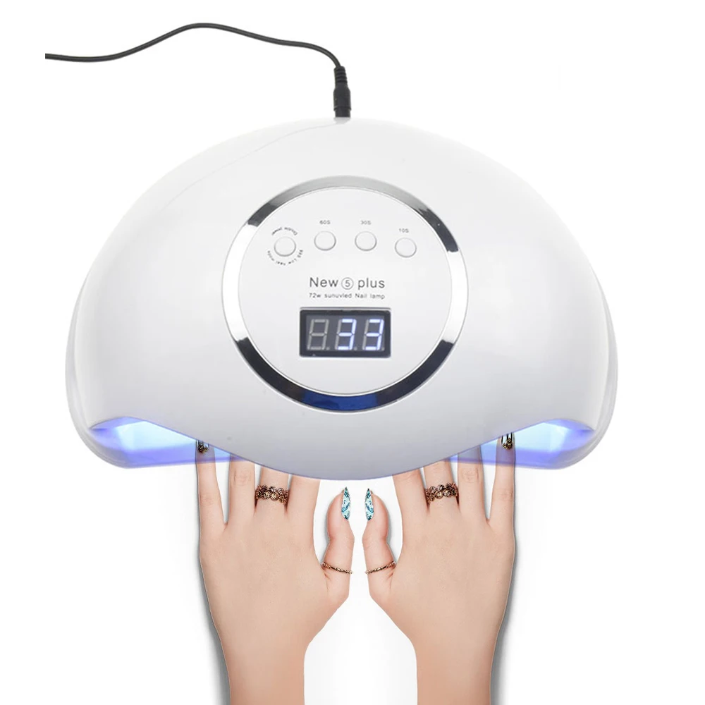 72W SUN5 PRO 72 Вт/40/36 Вт NEW5 УФ-лампа светодиодный лампы для ногтей, для маникюра две стороны лампы Сушилка для ногтей гель лак для ногтей Гель-лак ЖК-дисплей Displsy - Цвет: 72W SUN5 PRO