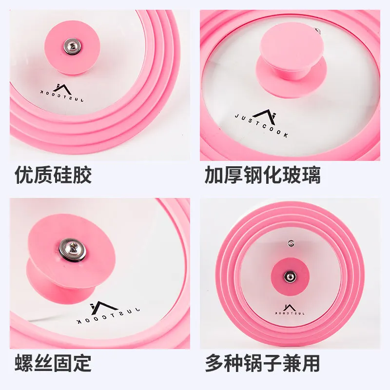 Стеклянная крышка из силикагеля для приготовления пищи силиконовая кастрюли