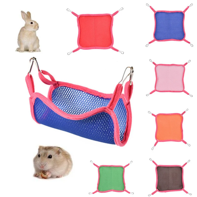 

Summer Hamster Hammock Solid Color Guinea Pig Squirrel Cool Hammock Hanging Swing Bed Hamster Color Nest Breathable Pet Hammock