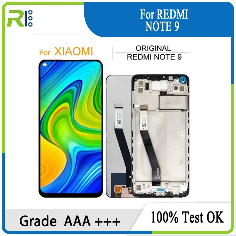 

Оригинальный экран Raugee для Xiaomi Redmi Note 9, ЖК-дисплей, 10 дюймов, сенсорный экран с дигитайзером, сменный экран для Redmi Note9, 9 дюймов