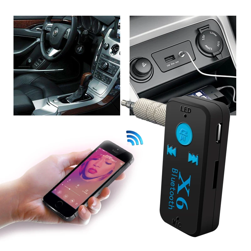 Bluetooth Aux аудио приемник разъем 3 5 мм 4 1 поддержка громкой связи TF карты A2DP Mp3