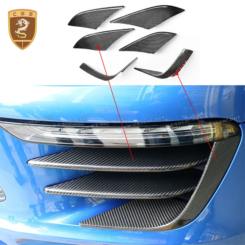 6 шт. передняя противотуманная фара из углеродного волокна накладка на боковую