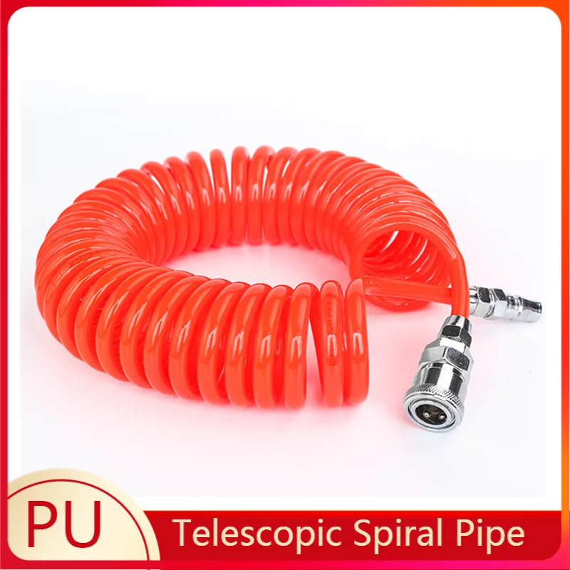

Pneumatic Polyurethane Air Compressor Hose Tube High Pressure 8X5mm 10X6.5mm 12X8mm Telescopic Spiral Pipe Tool