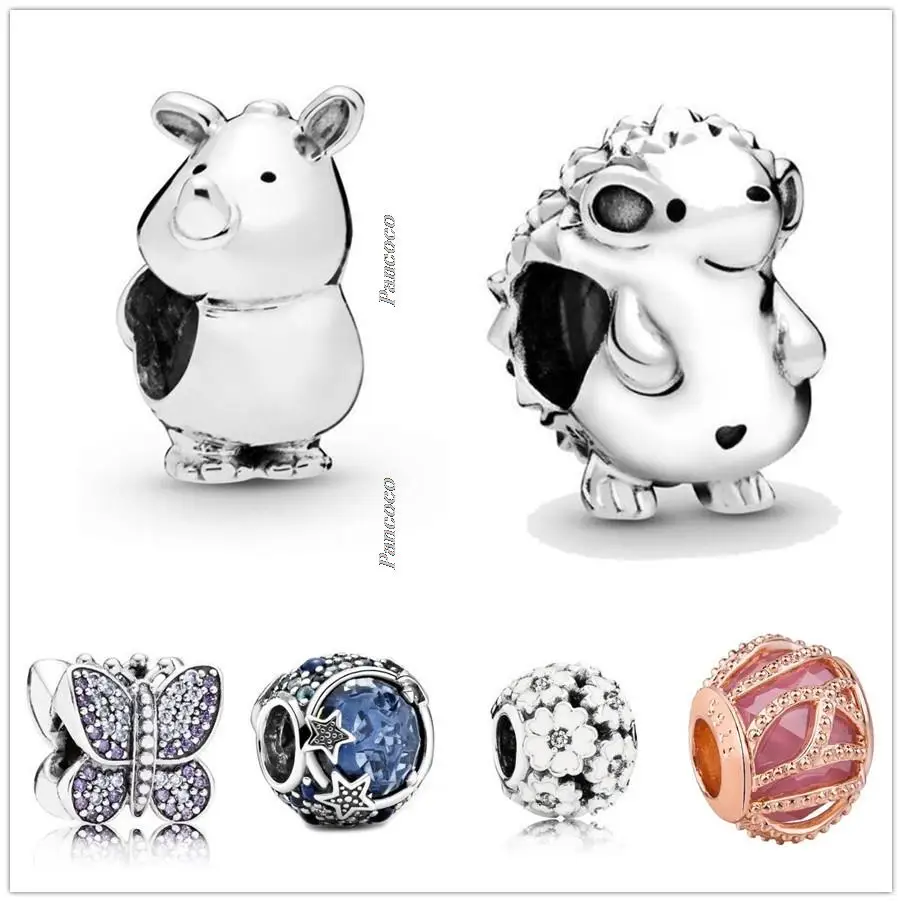 

Оригинальный браслет и ожерелье из серебра 925 пробы с синими сияющими звездами и кристаллами