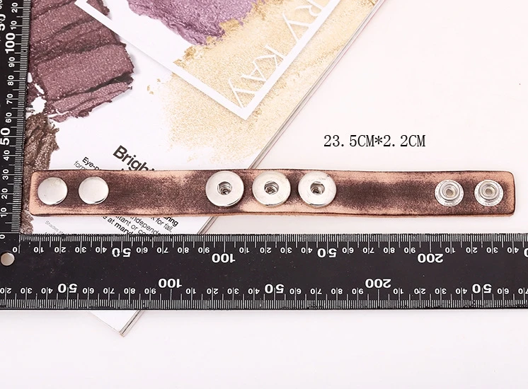 Noosa Button Bracelets Vintage Leather Bracelet Fashion Jewelry Bangles DIY Wrap Charm for Men Accessories | Украшения и