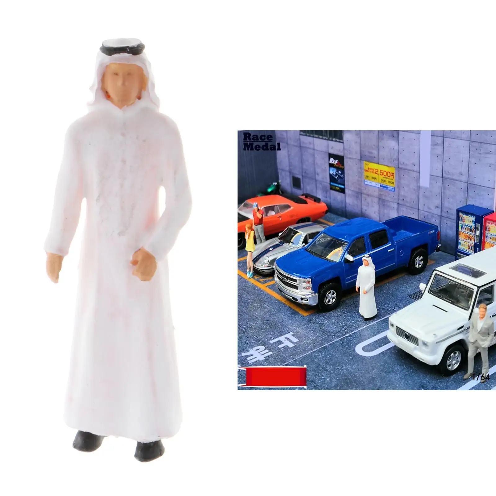 

1:64 Mini Figure Model Realistic Dubai Prince Street Car People Miniature Scene