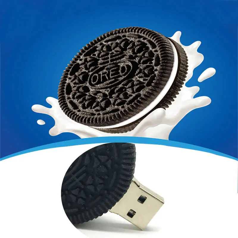 usb флеш-накопитель 128 ГБ памяти usb 2,0 флеш-накопитель 16 ГБ 4 ГБ 8 ГБ Флешка 32 Гб 64 Гб памяти usb Oreo печенье лучший подарок