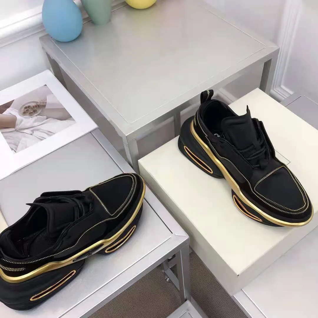 Женские кроссовки на молнии черные | Обувь