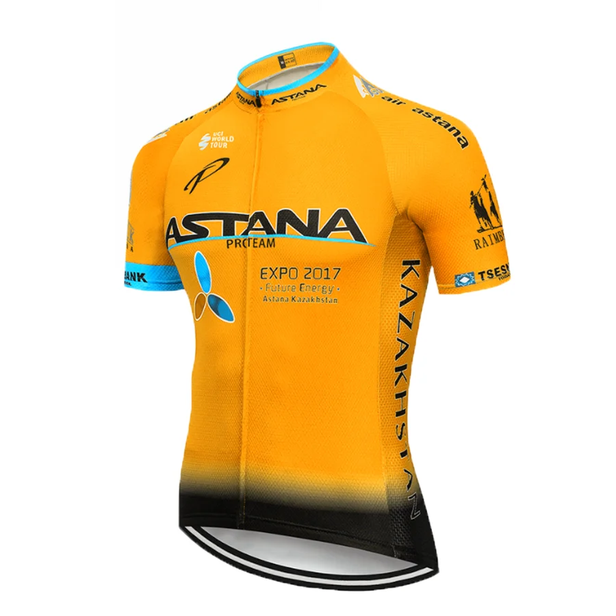 Cycling jersey Команда Астана белая веломайка велосипед Джерси Ropa велосипед для мужчин лето Pro велосипедные майки Велоспорт гелиевая Подушка шорты - Цвет: Cycling jersey