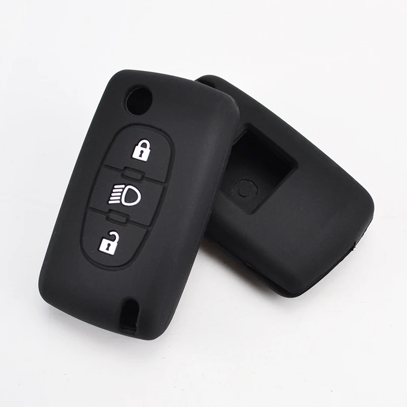 Для Citroen C2 C3 C4 Picasso Xsara C5 C6 C8 Складной ключ 3 кнопки силикона автомобиля