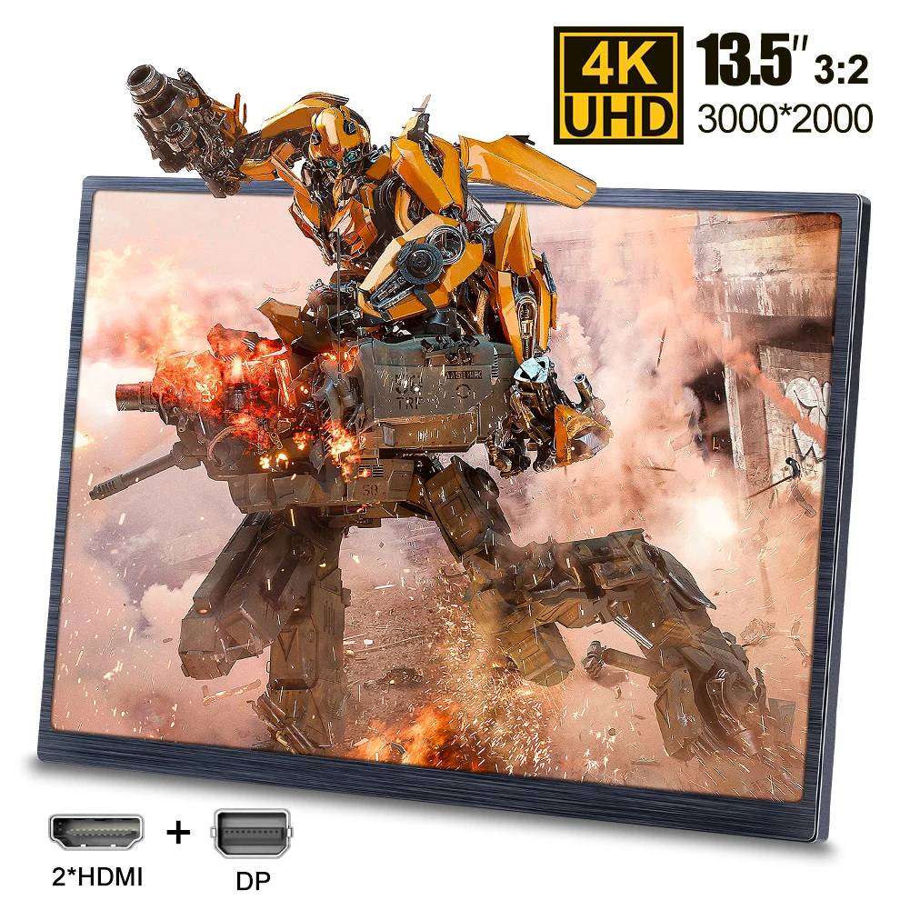 Портативный IPS монитор 13 5 дюйма 4K LED HDMI DP|Мониторы| |
