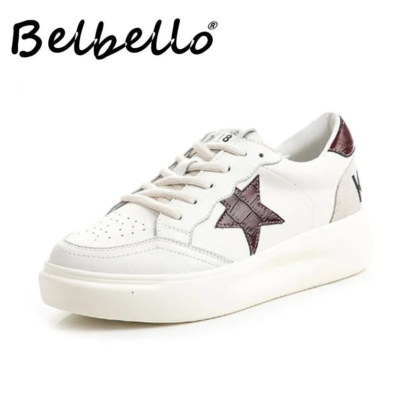 

Belbello Little White Shoes Female Autumn 2019 New Fashion Leisure Female Shoes
