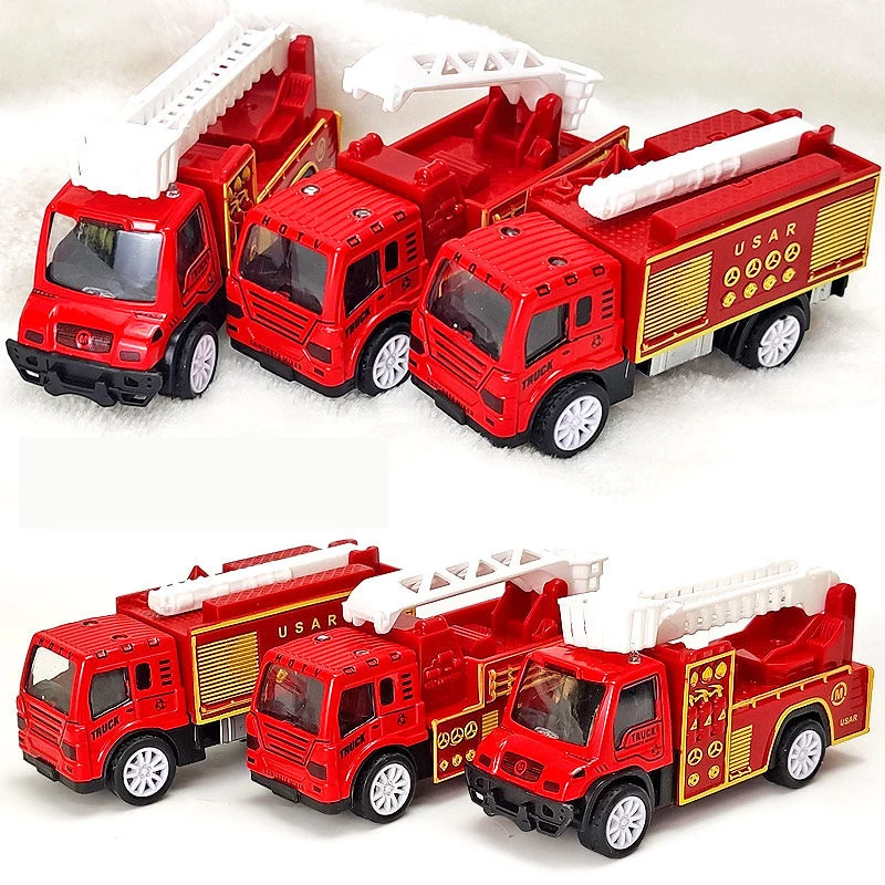 Children's Toy Pull Back Alloy Car Excavator Fire Truck Mixer Truck Toys for Boy Engineering Vehicle Set Children Gift Collect aosst children s engineering vehicle model toy mixer truck excavator boy girl imitation inertia children s toy alloy toy store