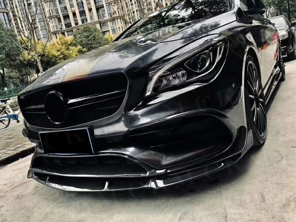Передний бампер из углеродного волокна/АБС спойлер щитки утинка для Mercedes Benz CLA Class
