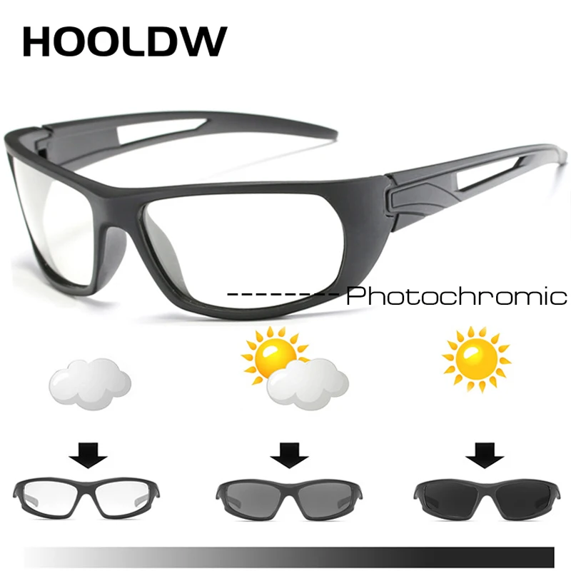 

HOOLDW Men Photochromic Sunglasses Chameleon Polarized Sun glasses Men Driving Goggle Glasses Change Color Eyewear Oculos de sol