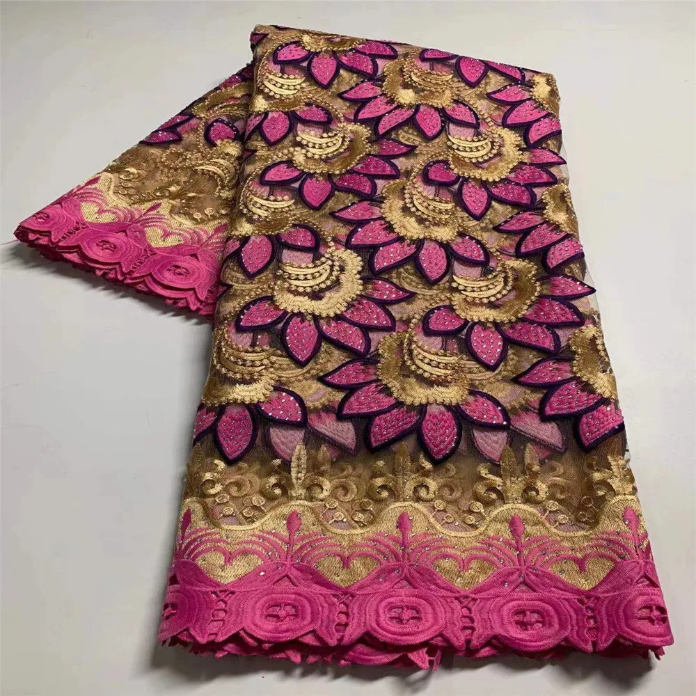 

African Lace Fabric 2021 High Quality Guipure Nigerian Lace Fabric Wedding French Tulle Net Lace Fabric For Dresses DFN240