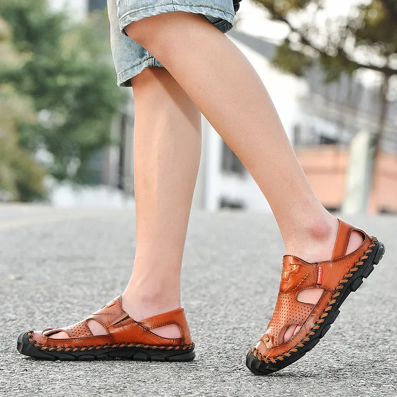 

Men's Sandals Fashion Slide Sandals Men Sandal Shoes Safety Beach For Sandalias Deportivas Hombre Sandales De Luxe