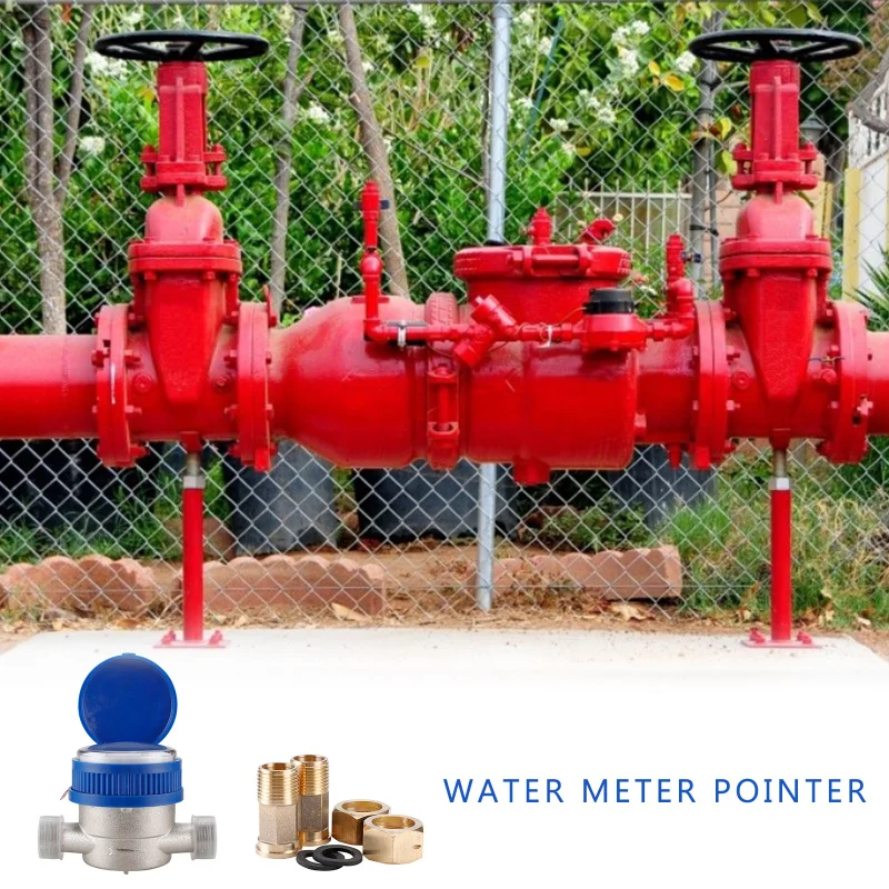 

2021 New Pipes Fittings Water Fow Meter 15mm 1/2 inch Cold Water Meter Read Cubic Meters Garden &amp Home Using Free Fittings