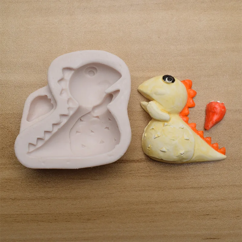 

FUNBAKY Cartoon Dinosaur Fondant Mold DIY Children Birthday Party Dacoration Baking Cake Musi Silicone Mold Halloween Supplies