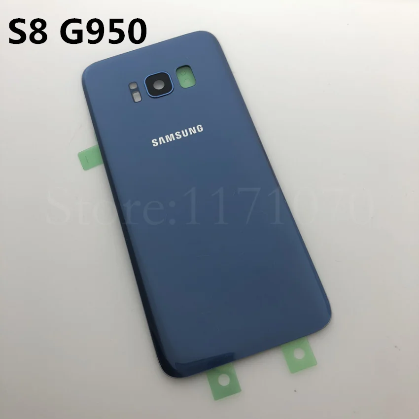 S8 blue S8+ крышка батареи для samsung Galaxy S8 plus G955 G955F SM-G955F G955FD S8 G950 G950F задняя крышка корпуса+ Замена объектива камеры - Цвет: S8 blue