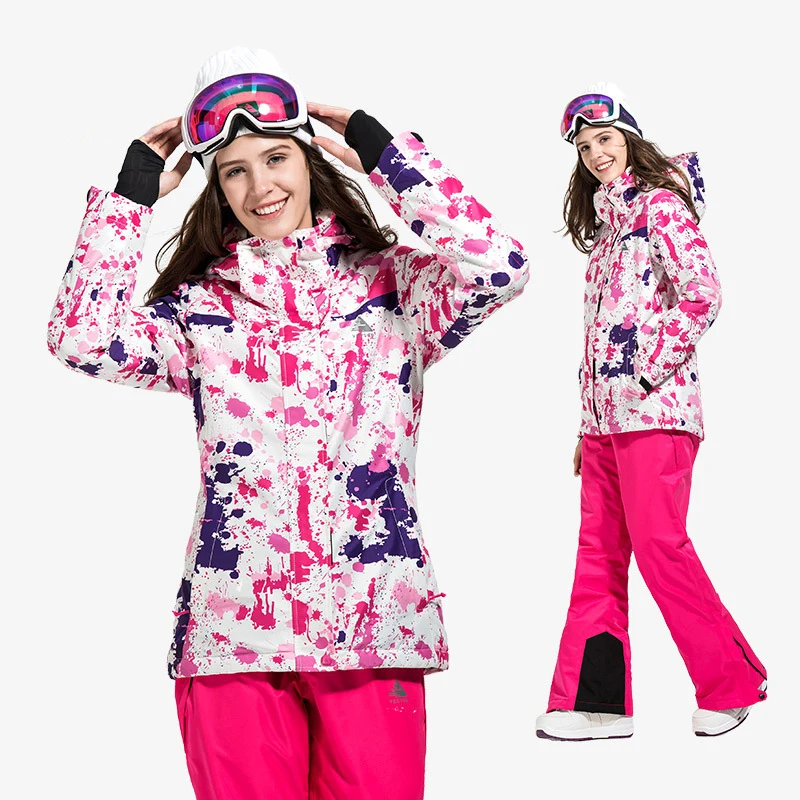 

2019 Women's Winter Outdoor Sports Snowboard Jacket Waterproof Ski Suit Thick Warm Snow Clothing Windproof Traje De Esqui Mujer