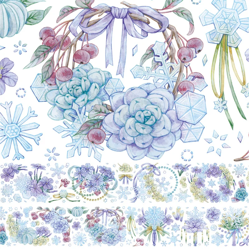 

Удивительные снежинки ПЭТ специальные масляные васи ленты журнал Маскировочная лента клейкая лента DIY Скрапбукинг искусство