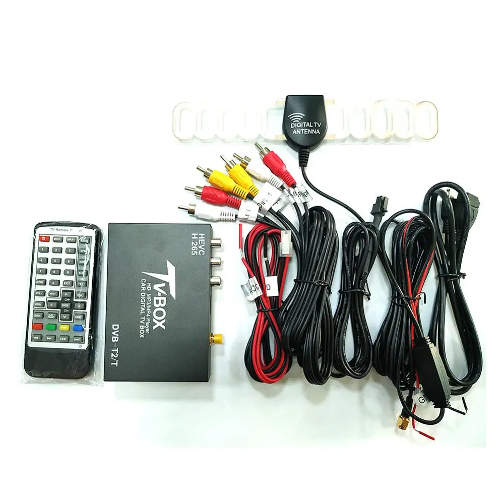 Carbar Moible HD tv автомобильный DVB-T2 DVB-T цифровой ТВ приемник автомобильный D tv box H.265 для автомобиля DVD видео система с антенной