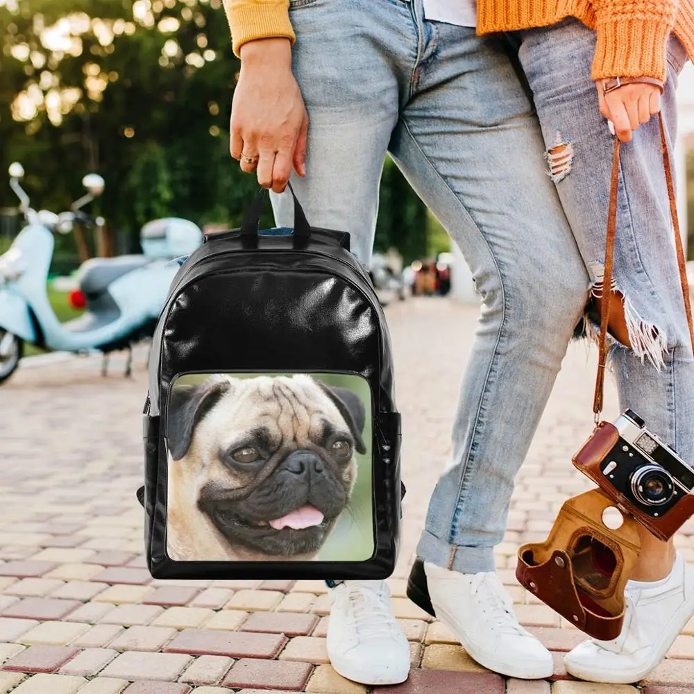 

2020 HOT Fashion Women Backpack High Quality soft bulldog Backpacks for Teenage Girls Female School Shoulder Bag Bagpack mochila