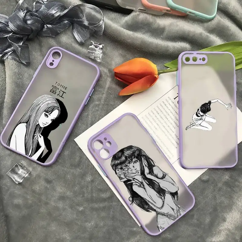 

Junji Ito Terror Horror Anime Phone Case matte transparent For iphone 7 8 11 12 13 plus mini x xs xr pro max cover