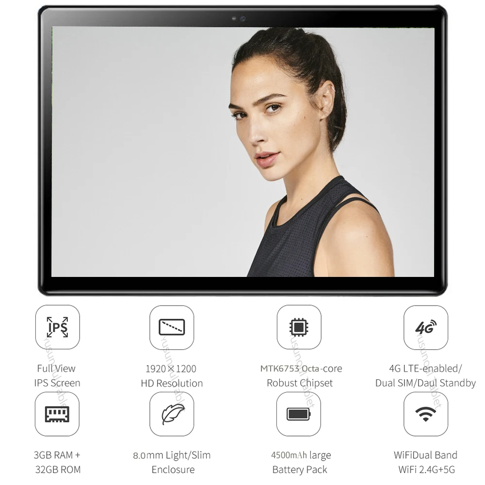 Продажа планшетного компьютера Sales 10 дюймов с HD-разрешением 1920*1200, закаленным стеклом 2.5D, восьмиядерным процессором, поддержкой 4G LTE, 32 ГБ внутренней памяти ROM и двойной камерой планшета + подарок.