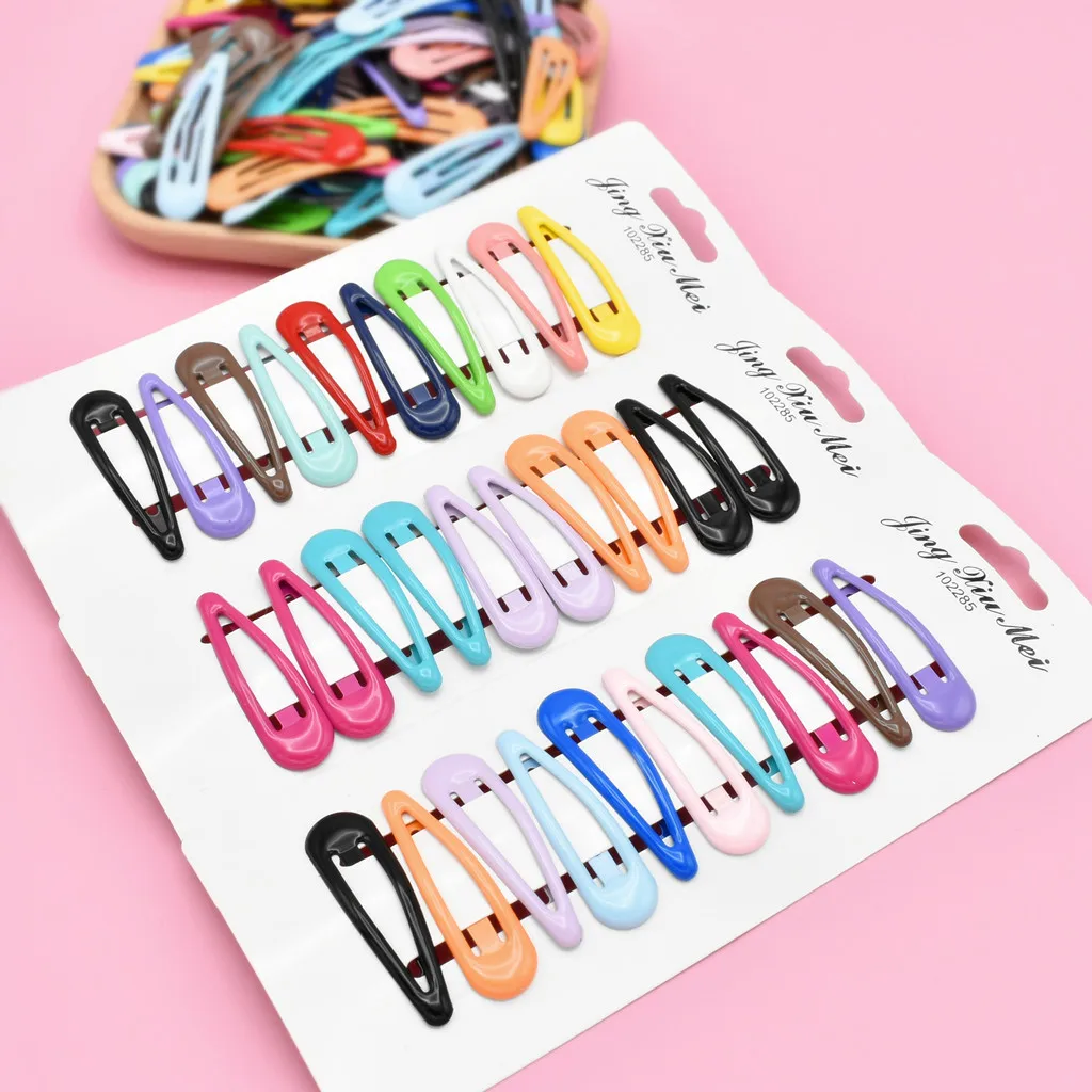 

5-10pcs/set New Cute Colorful Waterdrop Shape Hairpins for Women Girls Sweet Barrettes Slid Clip Hair Accessories
