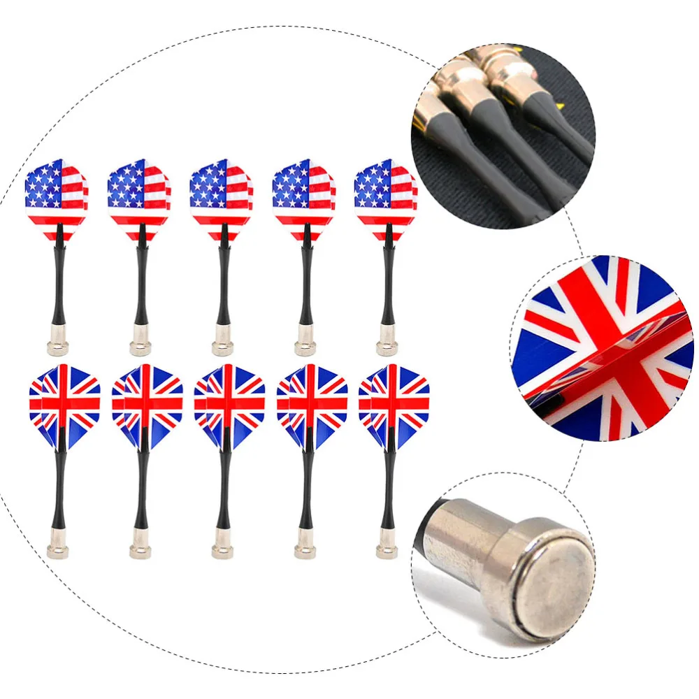 10 шт. универсальная Магнитная Дротика британский и американский флаг узор разные