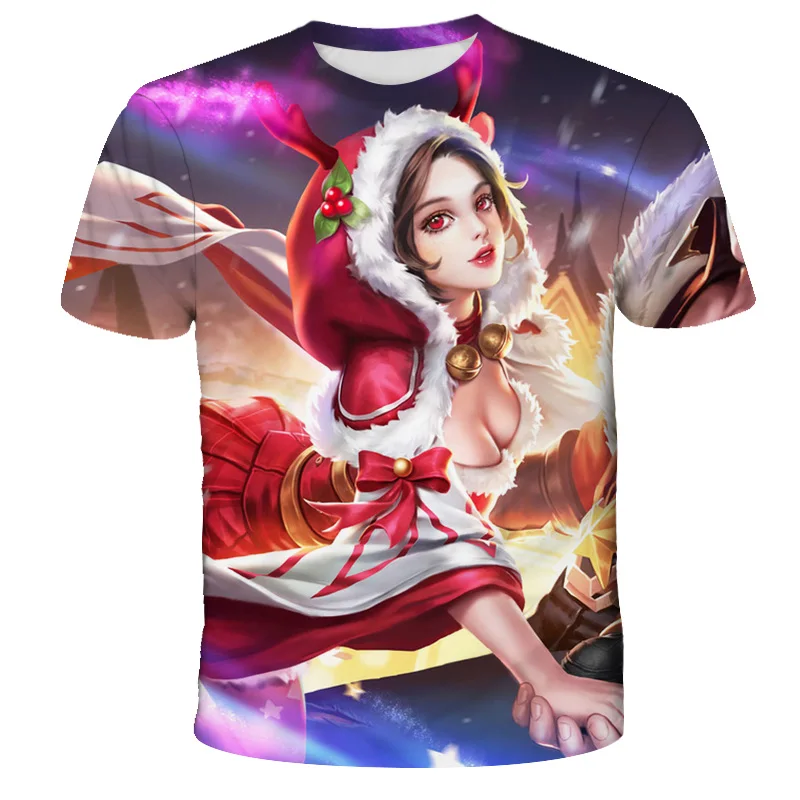 

O-neck Summer 4-14T Christmas T-shirt 3D Print Santaâ€™s Gift T-shirt Boys Girls Celebration Clothes Holiday Youth Casual Shirts