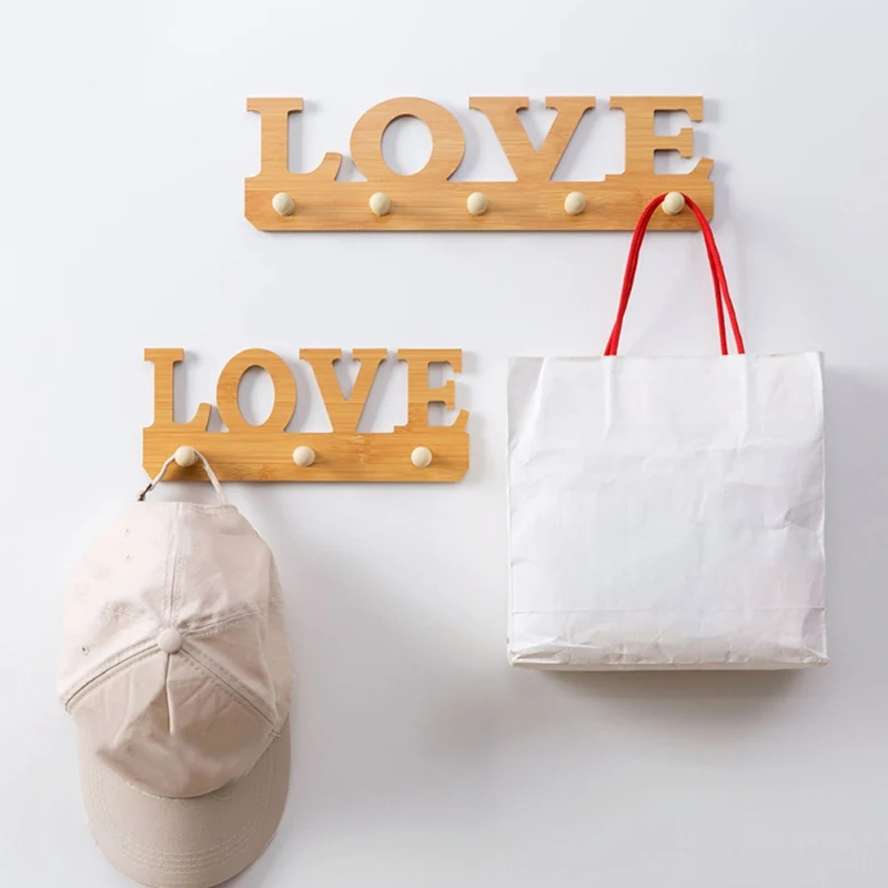 Деревянный настенный крючок крепление для ванной комнаты держатель