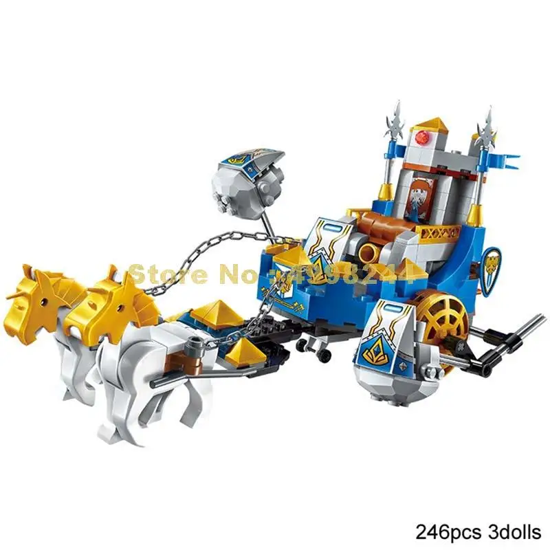 246 шт. &quotвойна славы&quot замок рыцари две лошади Колесница 3 развивающие