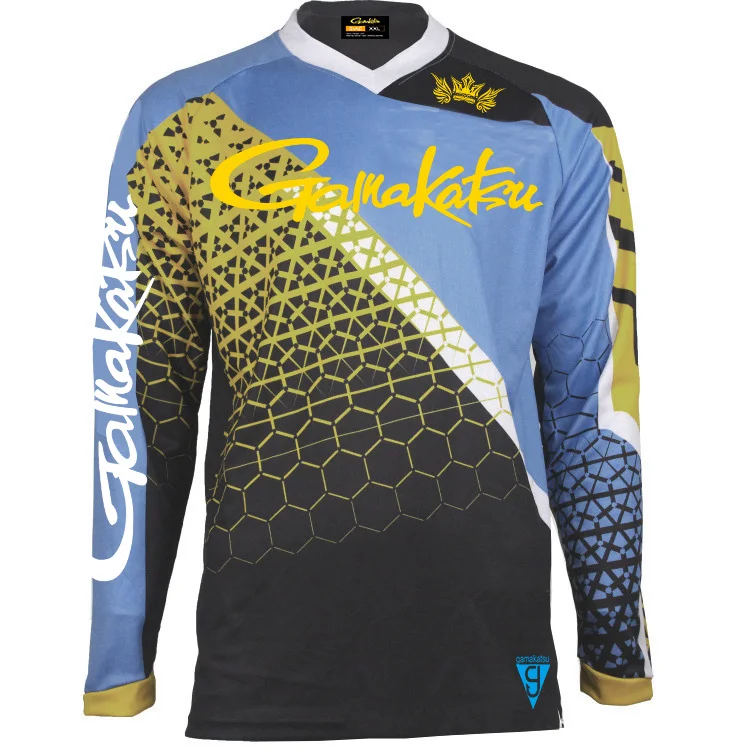 2021 Summer New Gamakatsu Long Sleeve Fishing Shirt Quick Dry Clothing Anti-UV Sunscreen Clothes po546 | Спорт и развлечения