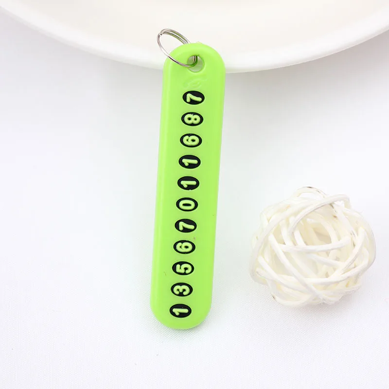 

Fashion Car Key Chain Anti-lost Phone Number Car Key Ring Pendant Car Vehicle Card Key Chain Keychain Personality Anti-lost Card