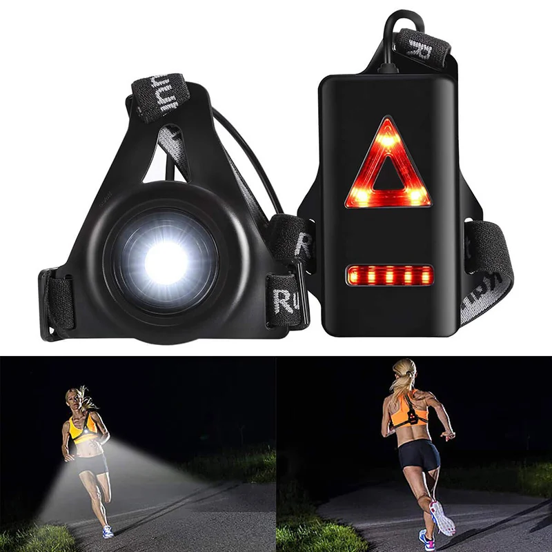 

Running Lights LED Night Outdoor Camping Flashlight Warning Light USB Charge Chest Lamp Bicycle Cycling Safety Survival Tool
