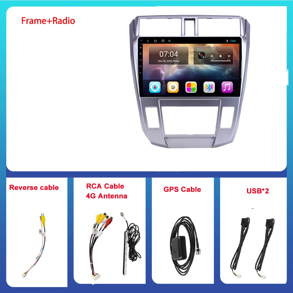 

OKNAVI 6G 128G Android 10.0 Multimedia GPS Car Radio Stereo For Honda CITY City Ballade 2008-2014 Wireless Carplay Auto Version