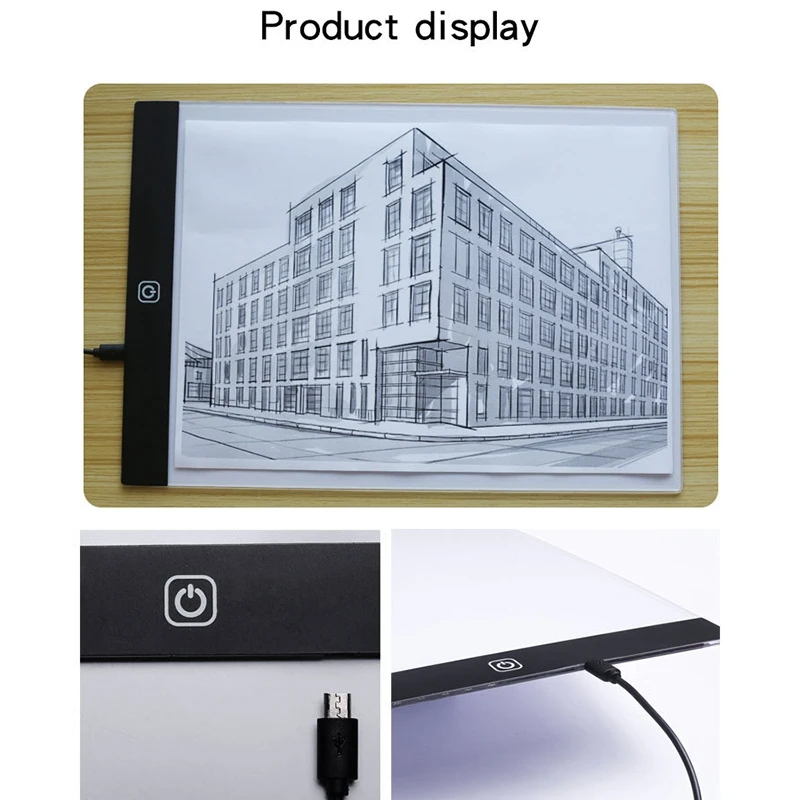 

A4 LED Drawing Tablet Digital Pad USB LED Light Copy Board Electronic Art Graphic Painting Table with 3 Level of Dimming