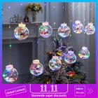 Новинка, светодиодная гирлянда-занавеска, светильник вой шар, Санта-Клаус, Рождество, Новый год 2022, рождественские украшения для дома, рождественские украшения для новогодней елки