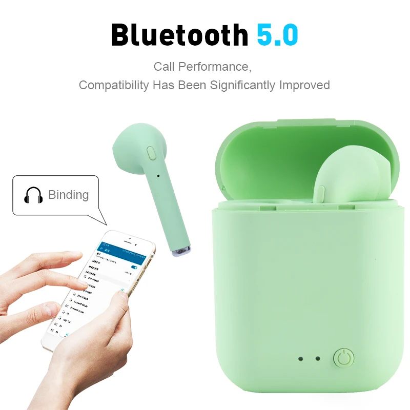 Мини-наушники i7 Беспроводные Bluetooth 5 0 стереонаушники гарнитура спортивные