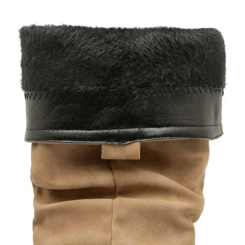 Женские сапоги до колена RIZABINA повседневные теплые высокие на меху с круглым