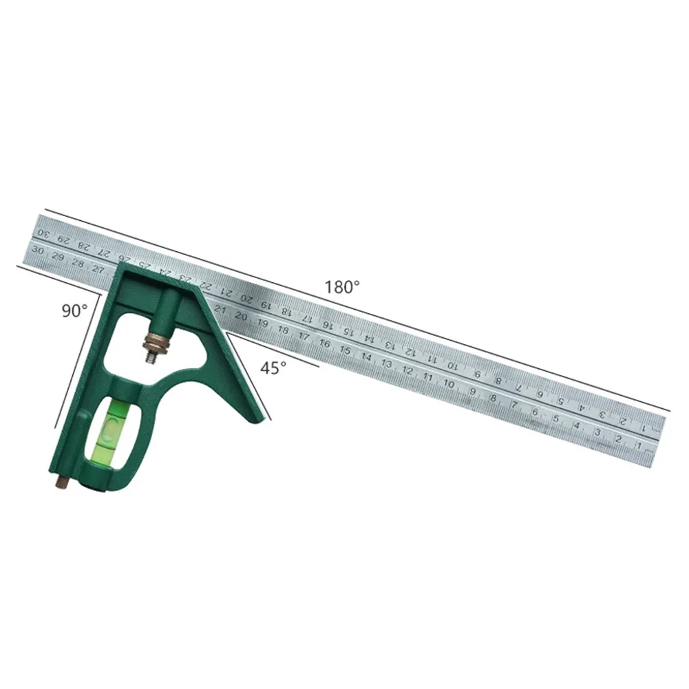 

12 Inch Angle Ruler Level Tool 90 Degree Adjustable Combination Durable