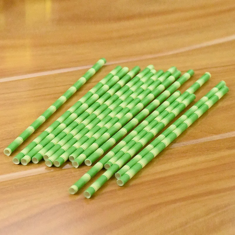 25 шт./лот Бамбуковая бумага сафари панда креативные соломинки джунгли вечерние