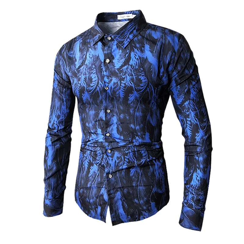 Новые модные французские Стильные повседневные рубашки мужские с цветочным